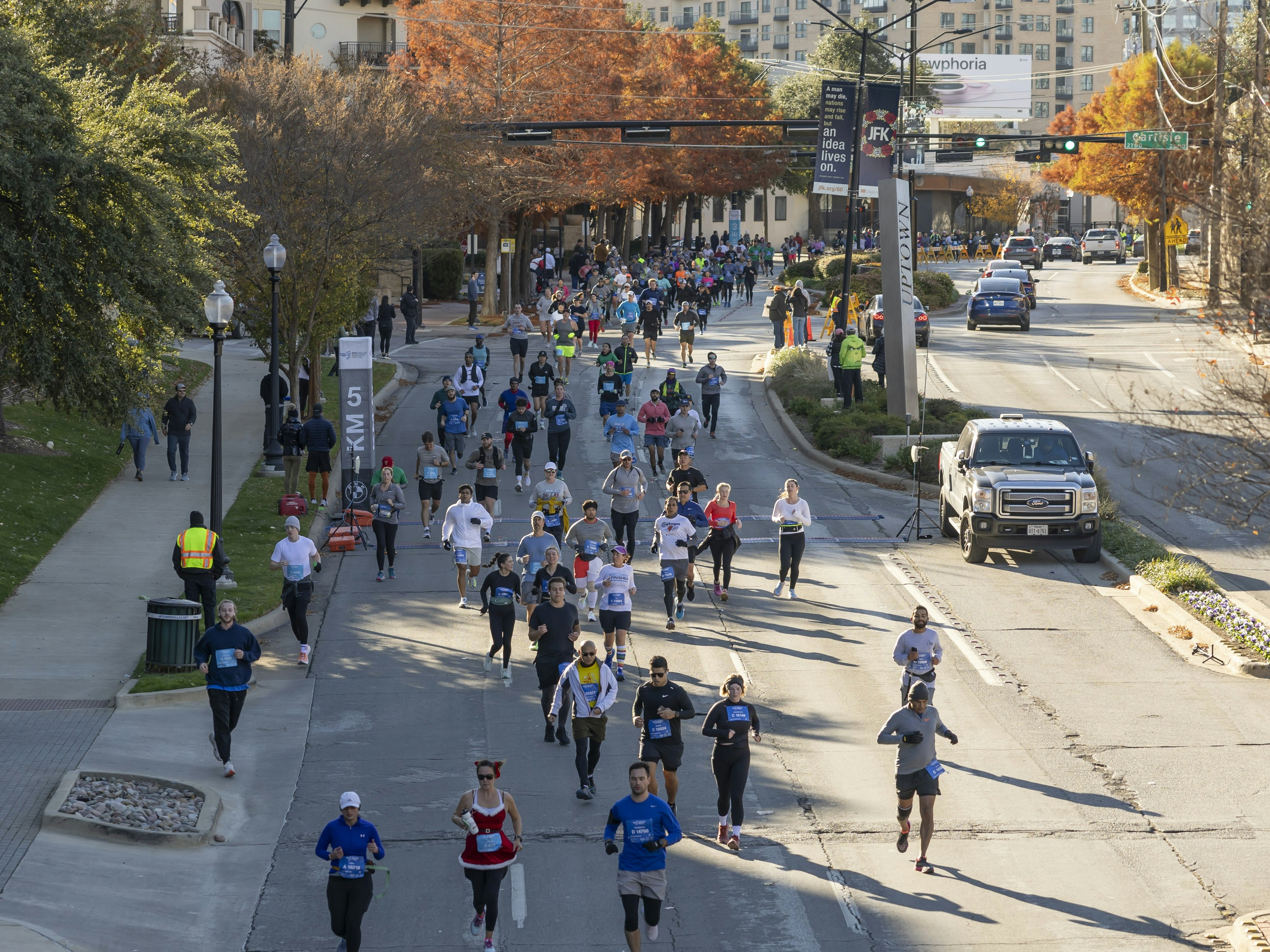 People participating at the Dallas White Rock Marathon
